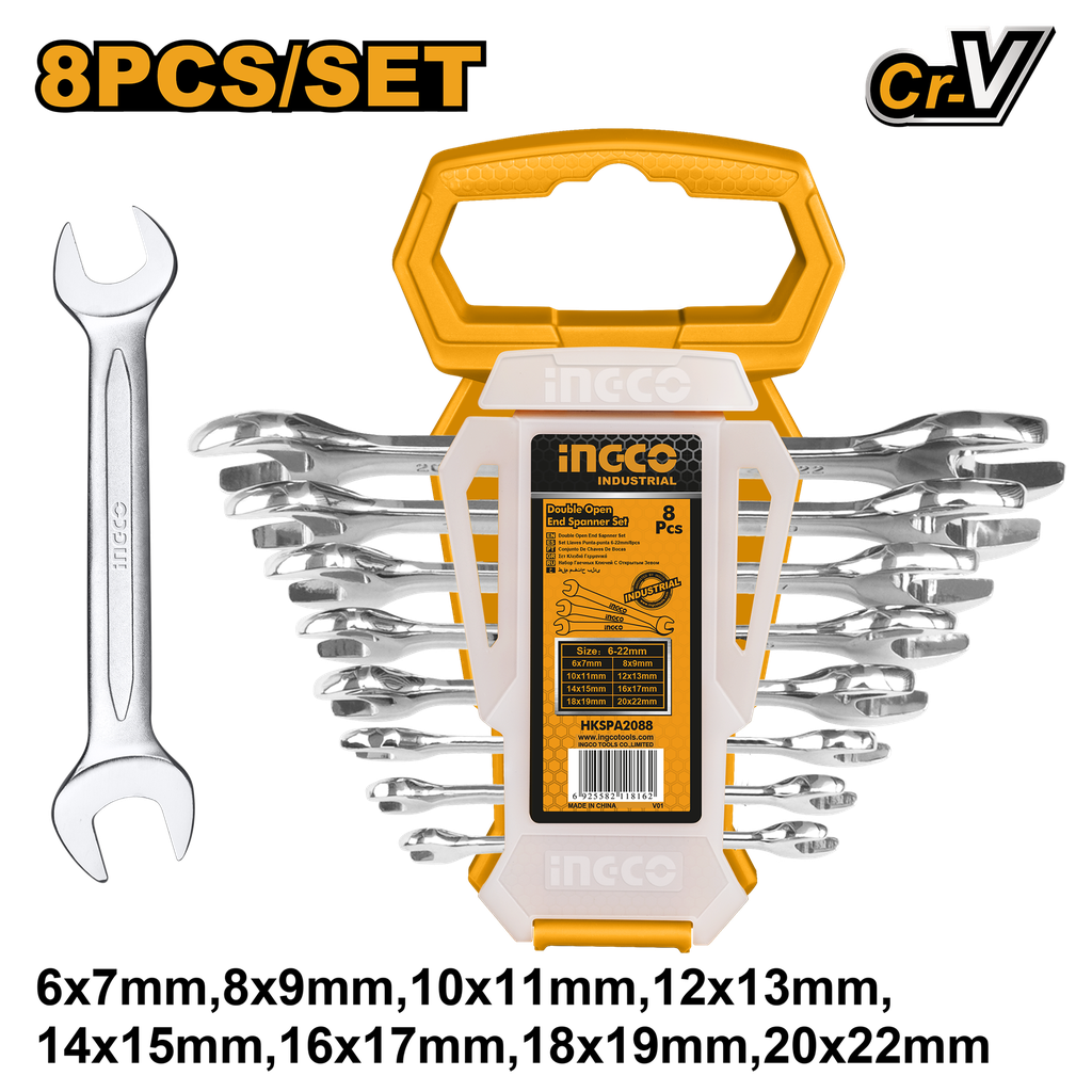 Double open end spanner set