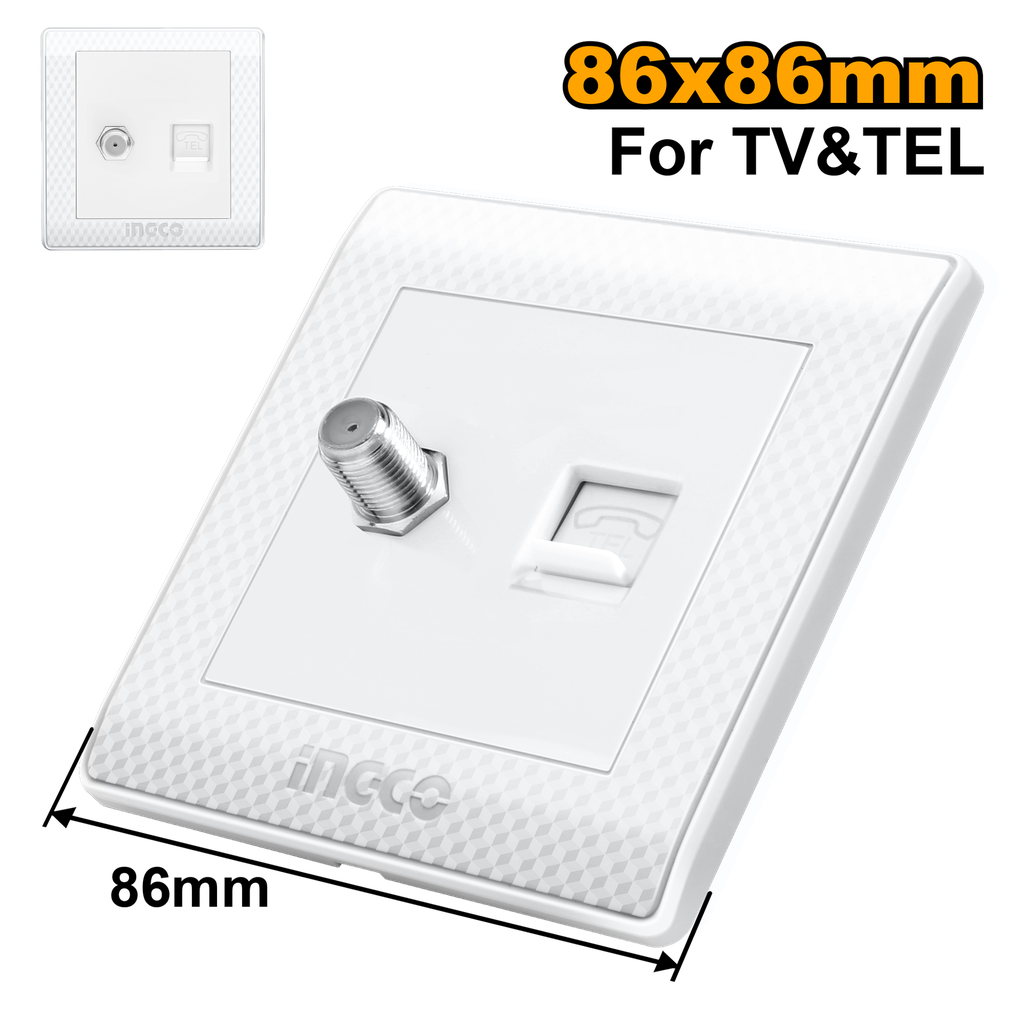 TV socket and TEL socket