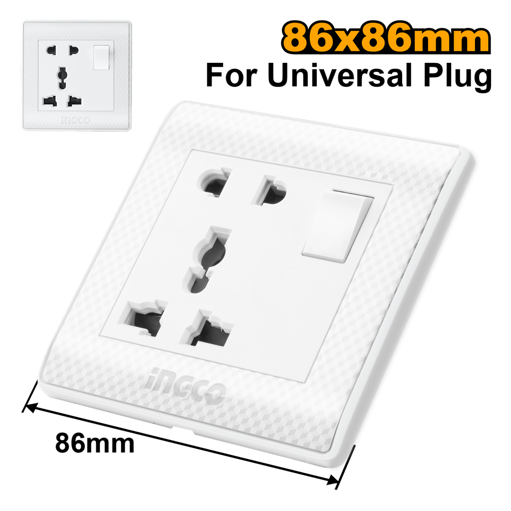 Universal socket with switch