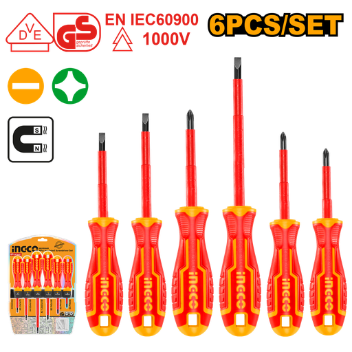 [HKISD0608] 6 Pcs insulated screwdriver set