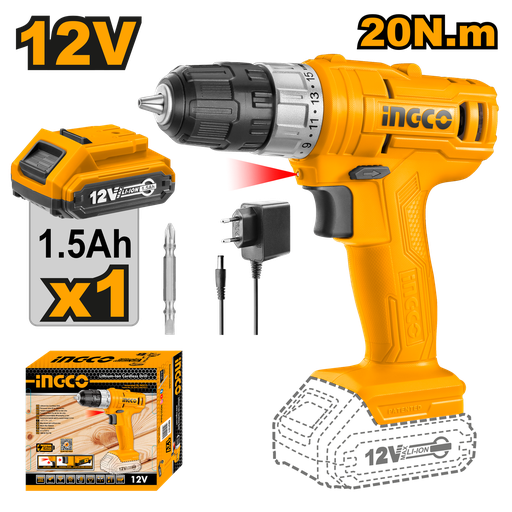 [CDLI1211] Li-ion cordless drill